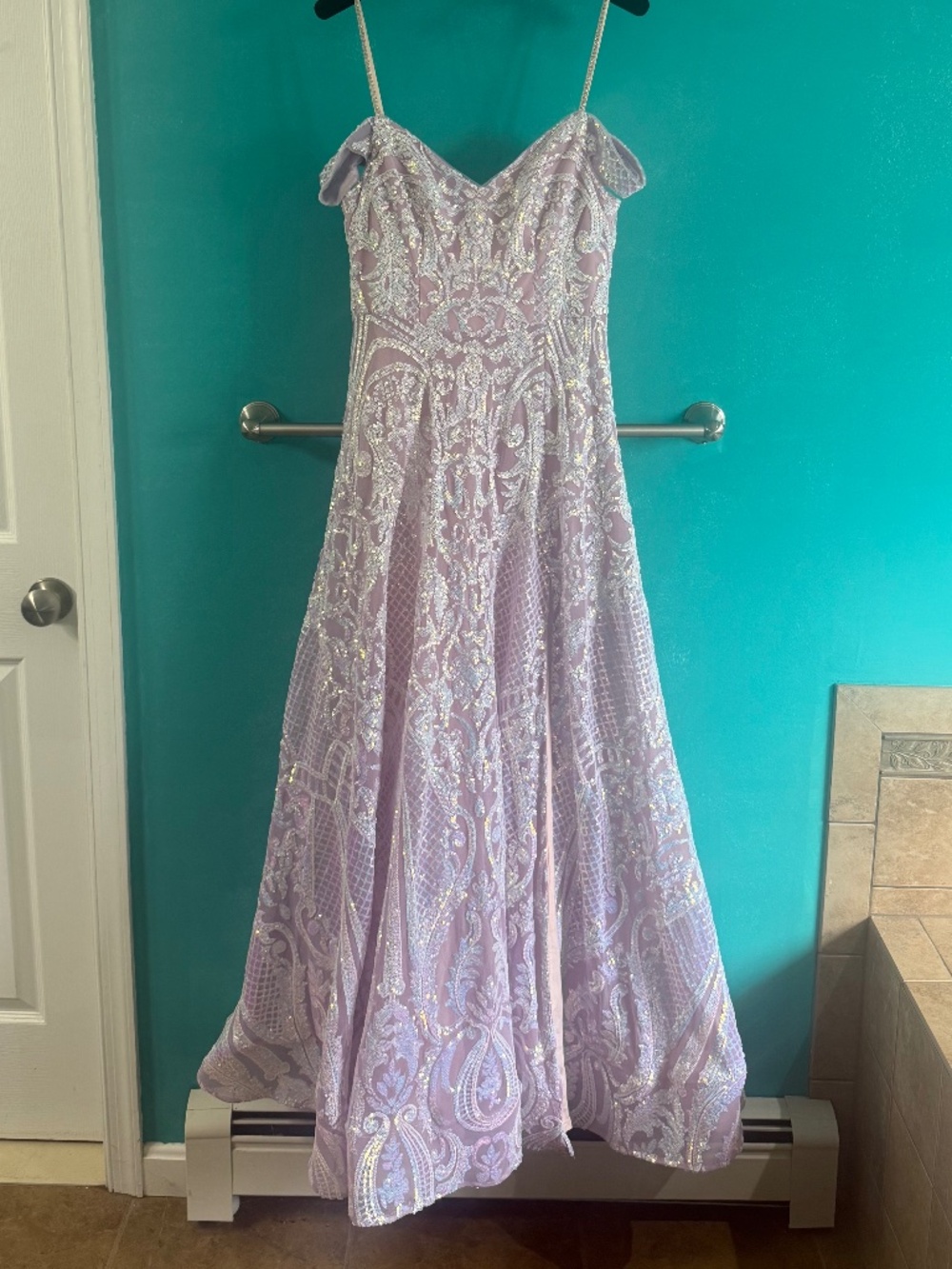 Lavendar & White Gown